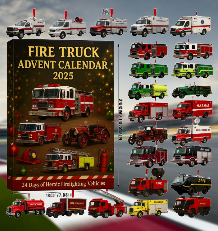 🚒🔥 Fire Truck Advent Calendar 2025 🎁🌲